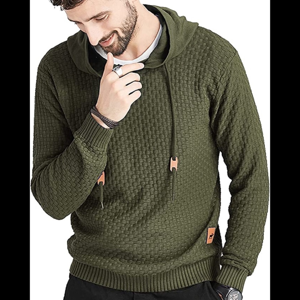 New Mens Hoodie Sweater Ribbed Stretchable Heat Lasting Multiple Sizes
